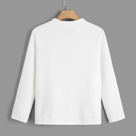 White Womens Sweatshirt - Picture 2 of 4